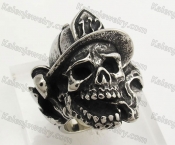 Stainless Steel Skull Ring KJR350423