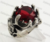 Stainless Steel Red Stone Ring KJR350426