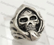 Stainless Steel Skull Ring KJR350430