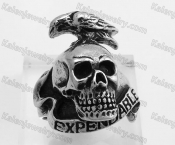 Stainless Steel Skull Ring KJR350432