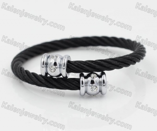 Stainless Steel Wire Cable Bangle KJB850011
