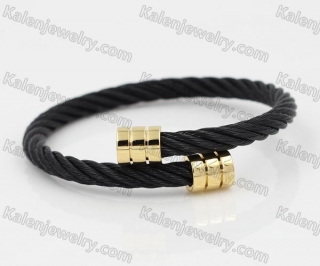 Stainless Steel Wire Cable Bangle KJB850049
