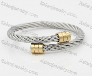Stainless Steel Wire Cable Bangle KJB850055