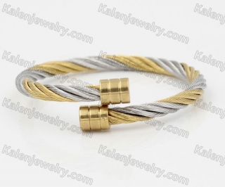 Stainless Steel Wire Cable Bangle KJB850064