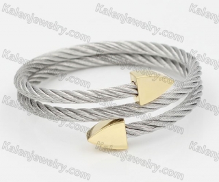 Stainless Steel Wire Cable Bangle KJB860027