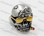 Stainless Steel Skull Ring KJR090410
