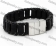 20mm wide Stainless Steel Leather Bracelet KJB790003