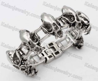 Steel Dinosaur Skull Bicycle Chain Bracelet KJB600004