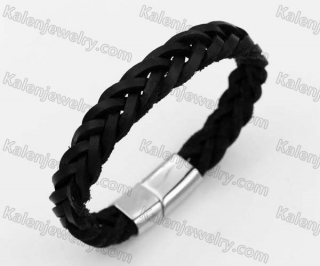 Stainless Steel Leather Bracelet KJB030151