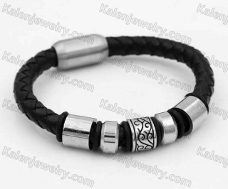 Stainless Steel Leather Bracelet KJB030159