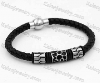 Stainless Steel Leather Bracelet KJB030168