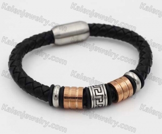 Stainless Steel Leather Bracelet KJB030181
