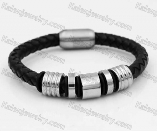 Stainless Steel Leather Bracelet KJB030191