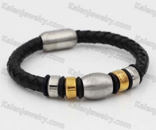 Stainless Steel Leather Bracelet KJB030192