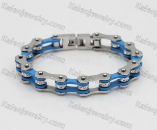 Light Blue Ladies Motorcycle Chain Bracelet KJB710114