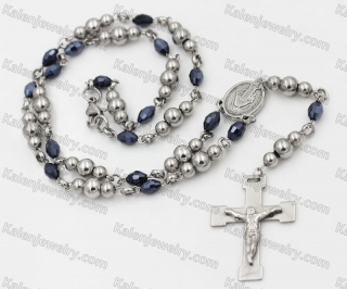 Stainless Stee Beads with Plastic beads Rosary Necklace KJN750250