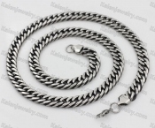Retro Black Inside Steel Necklace KJN150622