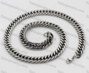 Retro Black Inside Steel Necklace KJN150623