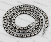 Retro Black Inside Steel Necklace KJN150625