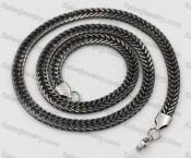 Retro Black Inside Steel Necklace KJN150628