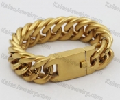 Brushed Finished Gold Plating Bracelet KJB200375