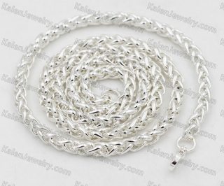 Silver Plated Steel Necklace KJN10-0202