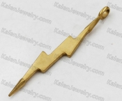 Gold Brushed Lightning Pendant KJP010427