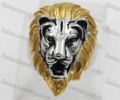 Gold Mane Lion Ring KJR010604