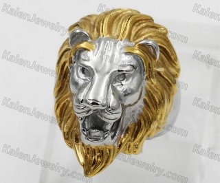Gold Mane Lion Ring KJR010605