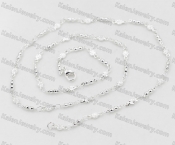 Silver Plating Stainless Steel Necklace KJN000223