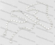 Silver Plating Stainless Steel Necklace KJN000226