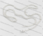 Silver Plating Stainless Steel Necklace KJN000228