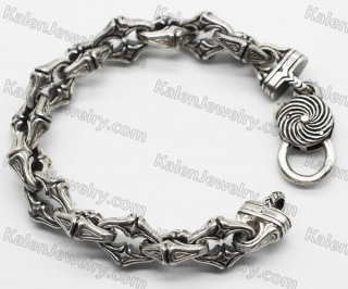 Ancient Silver Steel Bracelet KJB36-0526
