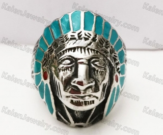 Indian Chief Ring with Paint KJRA00011