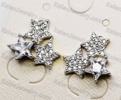 925 Silver Stars Ear Studs KJSE115-0009