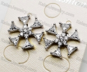 925 Silver Snowflake Ear Studs KJSE115-0015