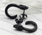 steel snake stud earrings KJE69-0184