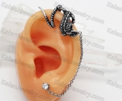 steel lizard stud earrings KJE69-0186