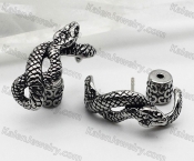 steel snake stud earrings KJE69-0192