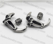 steel Saber-toothed tiger stud earrings KJE69-0193