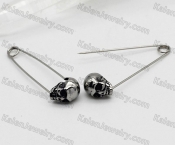 Steel Skull Safety Pins|Earrings KJE69-0230