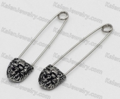 Steel Lion Safety Pins|Earrings KJE69-0236