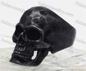 Vintage black skull ring KJR118-0045