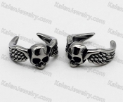 wings skull ear cuffs earings KJE69-0256