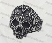 carved skull ring KJR118-0063