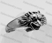 925 silver wolf ring KJSR115-0044