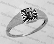 925 silver cross skull ring KJSR115-0047
