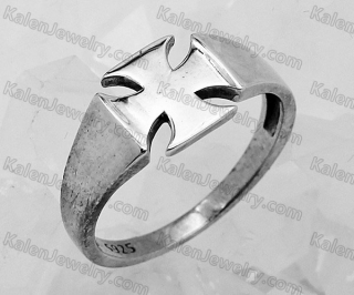 925 silver iron cross ring KJSR115-0071