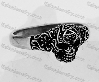 925 silver skull ring KJSR115-0073