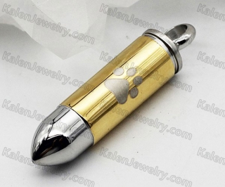 Steel Pet Cremation bullet pendant KJP100-0965